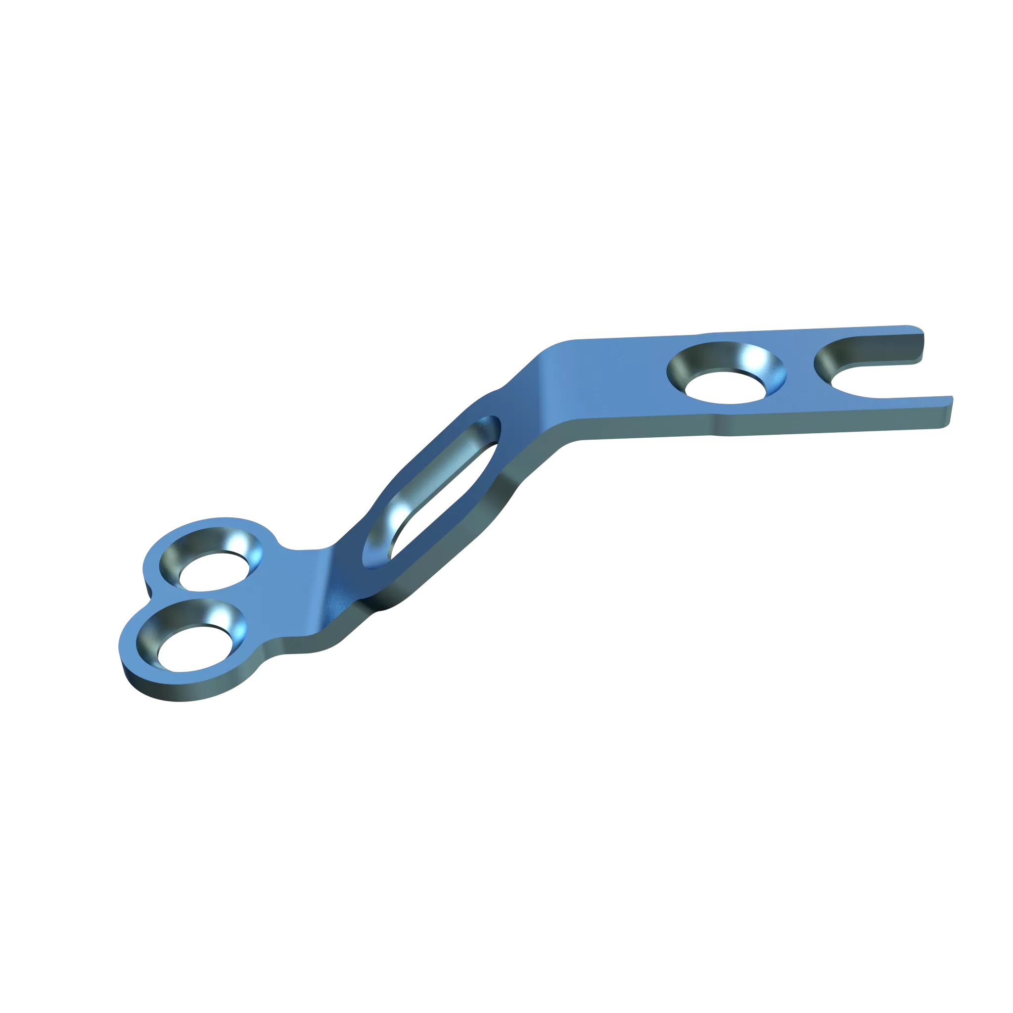 Bone graft titanium plate - IX (Double Bend)