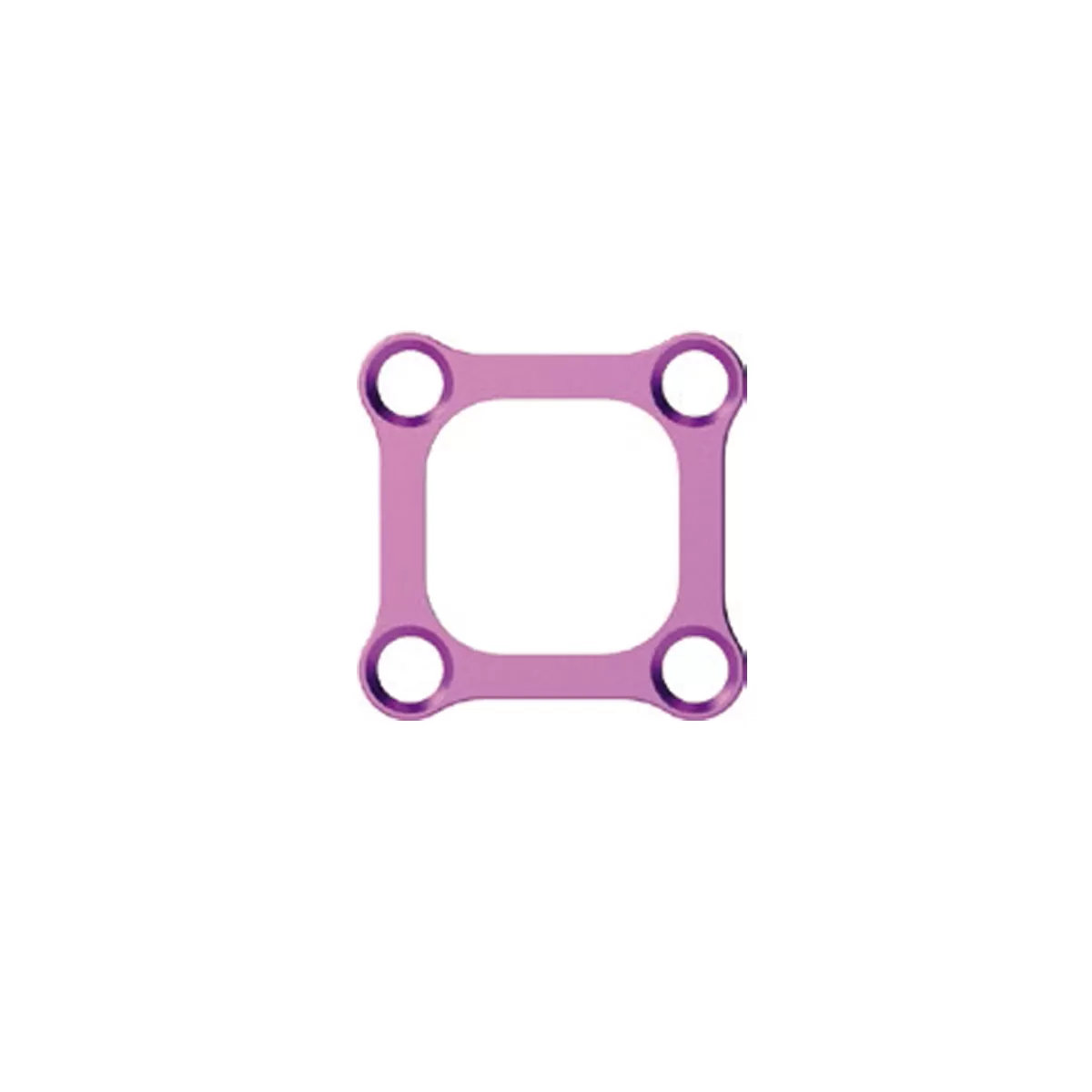 Square Plate, 4 holes - Low Profile
